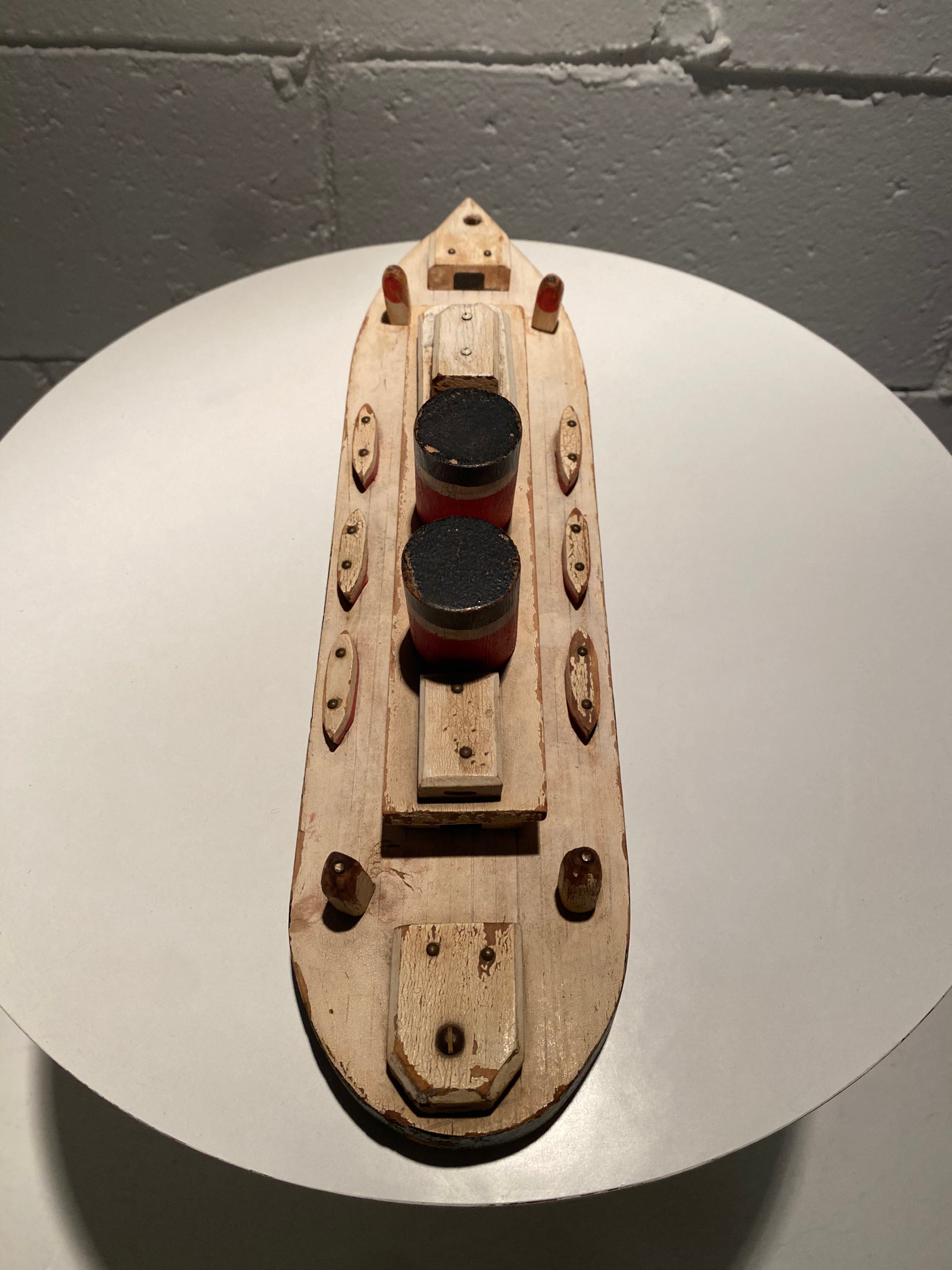 Folk Art Wooden Boat