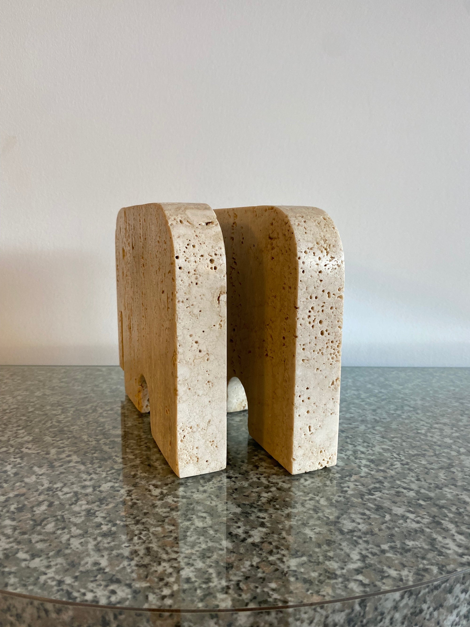 Fratelli Mannelli Travertine Large Elephants (Pair)