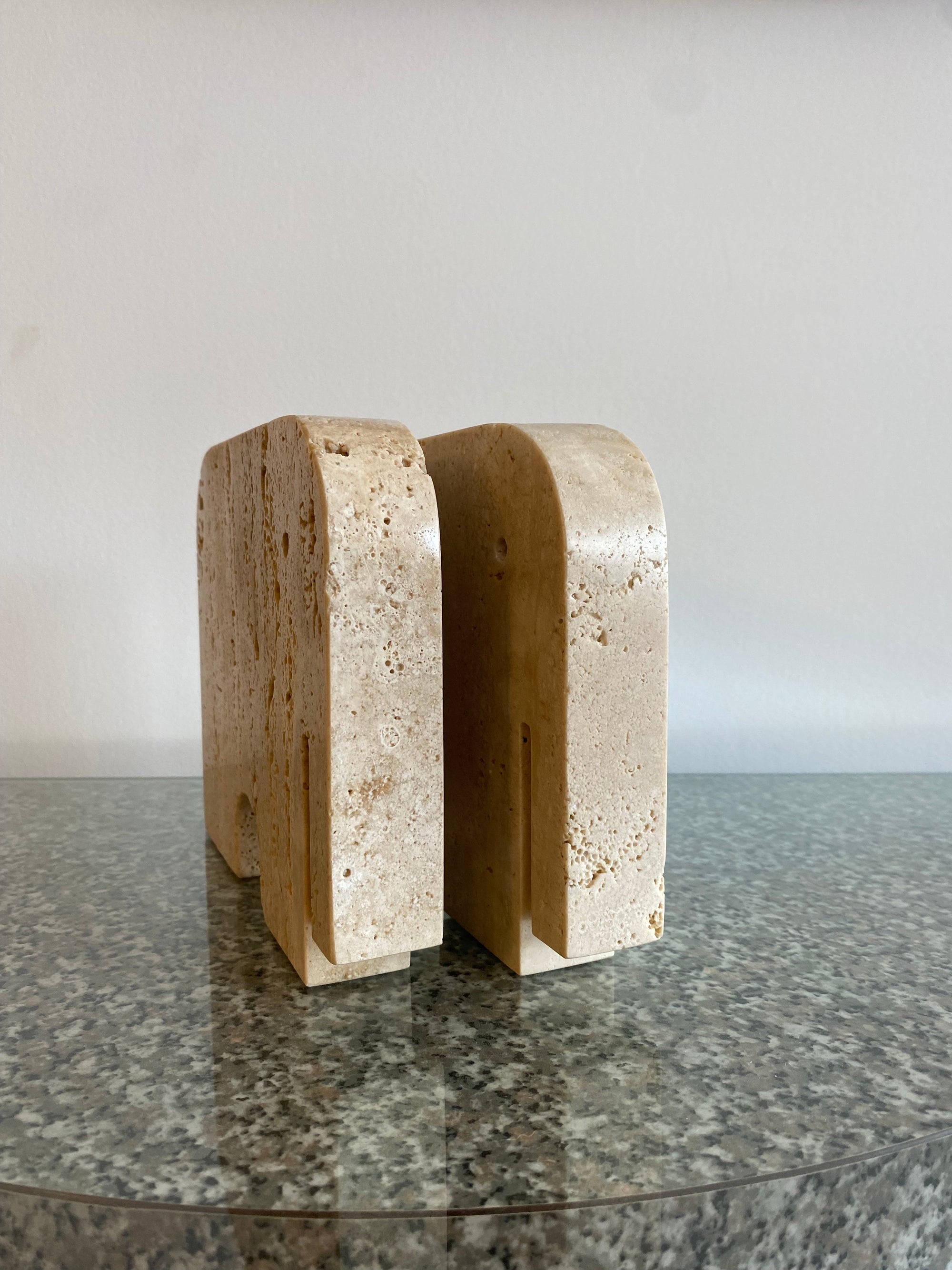 Fratelli Mannelli Travertine Large Elephants (Pair)