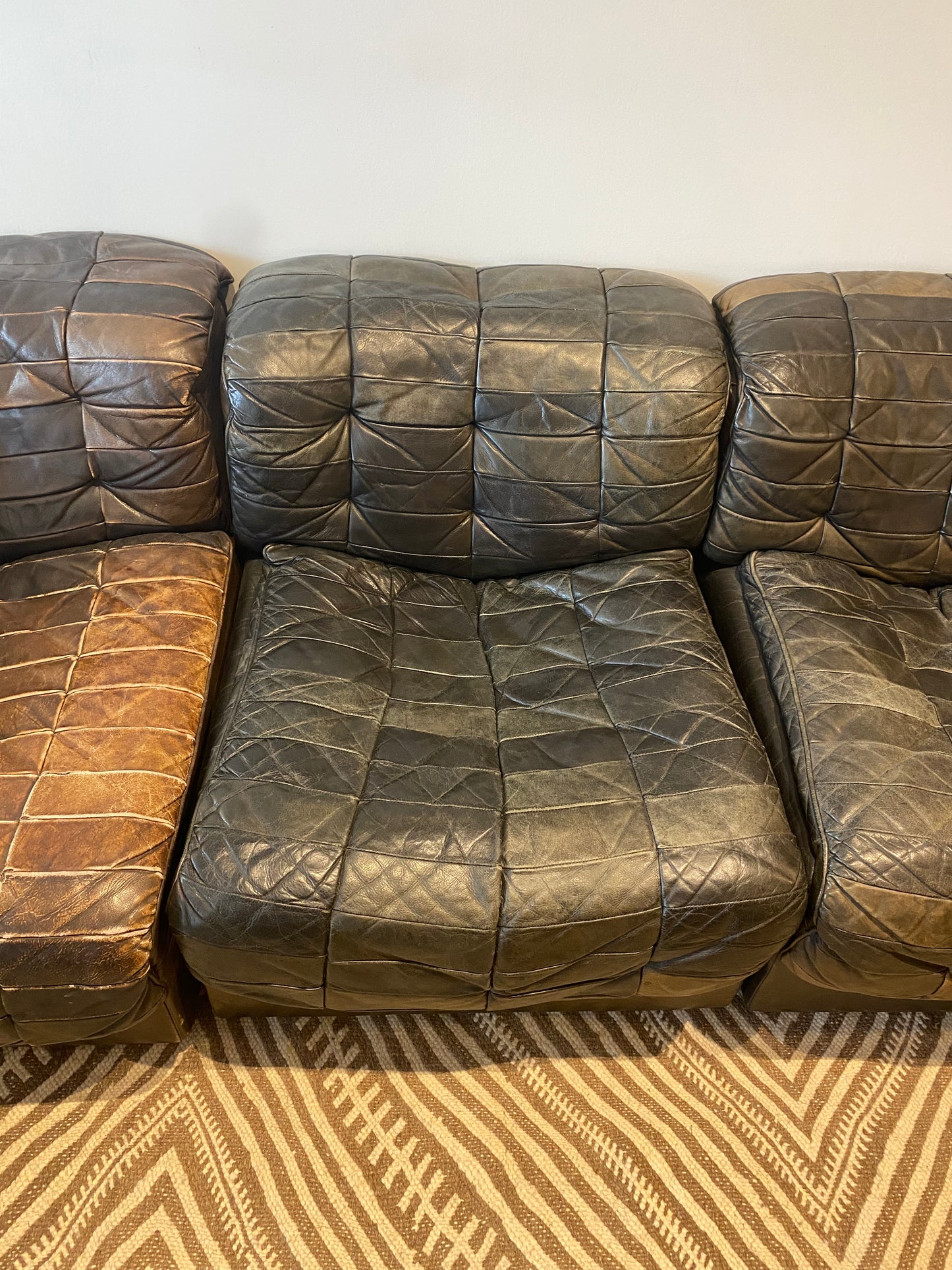 De Sede DS-11 Patchwork Leather Modular Sofa