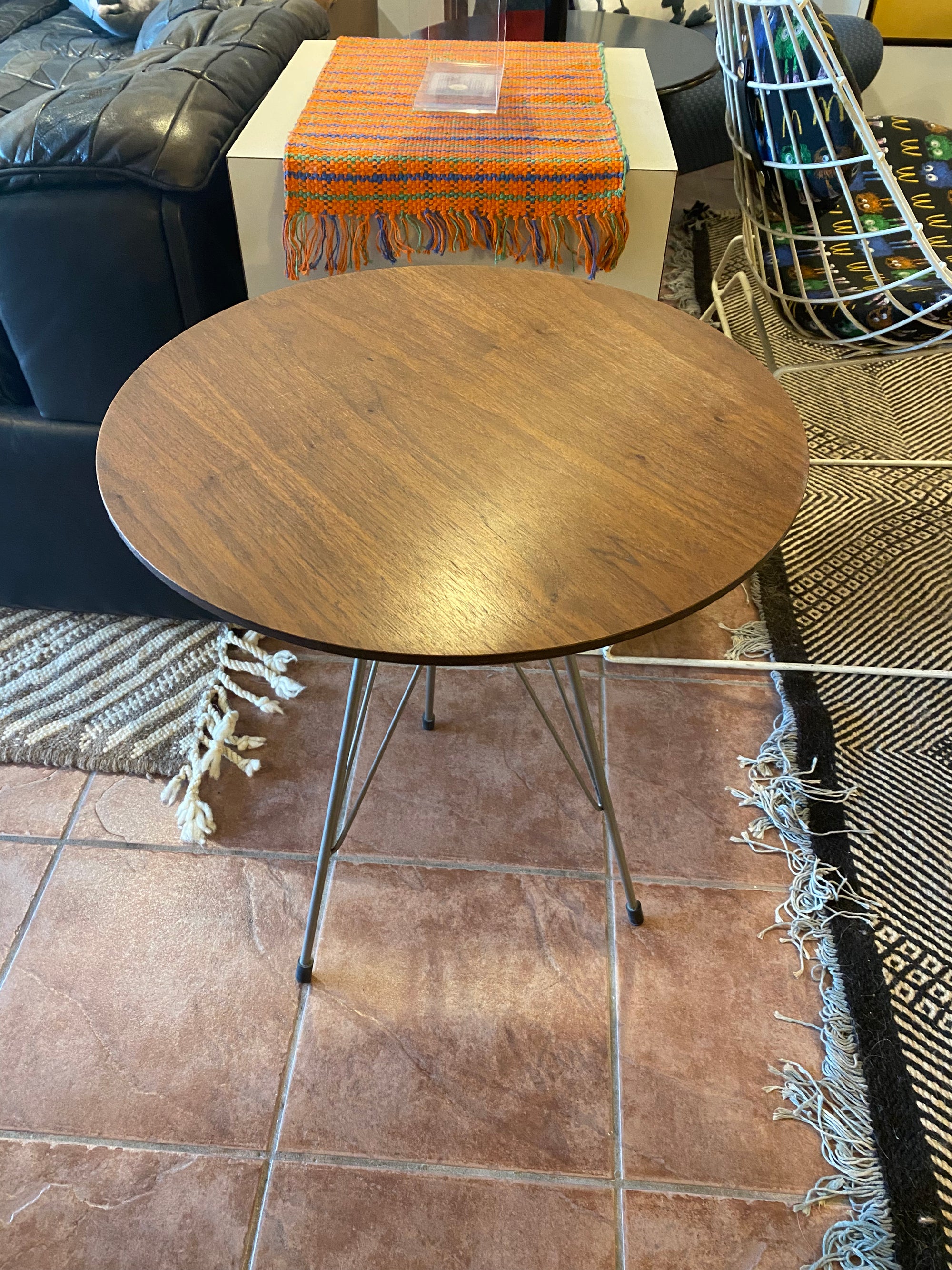 Douglas Coupland Hockey Night In Canada Side Table in Walnut