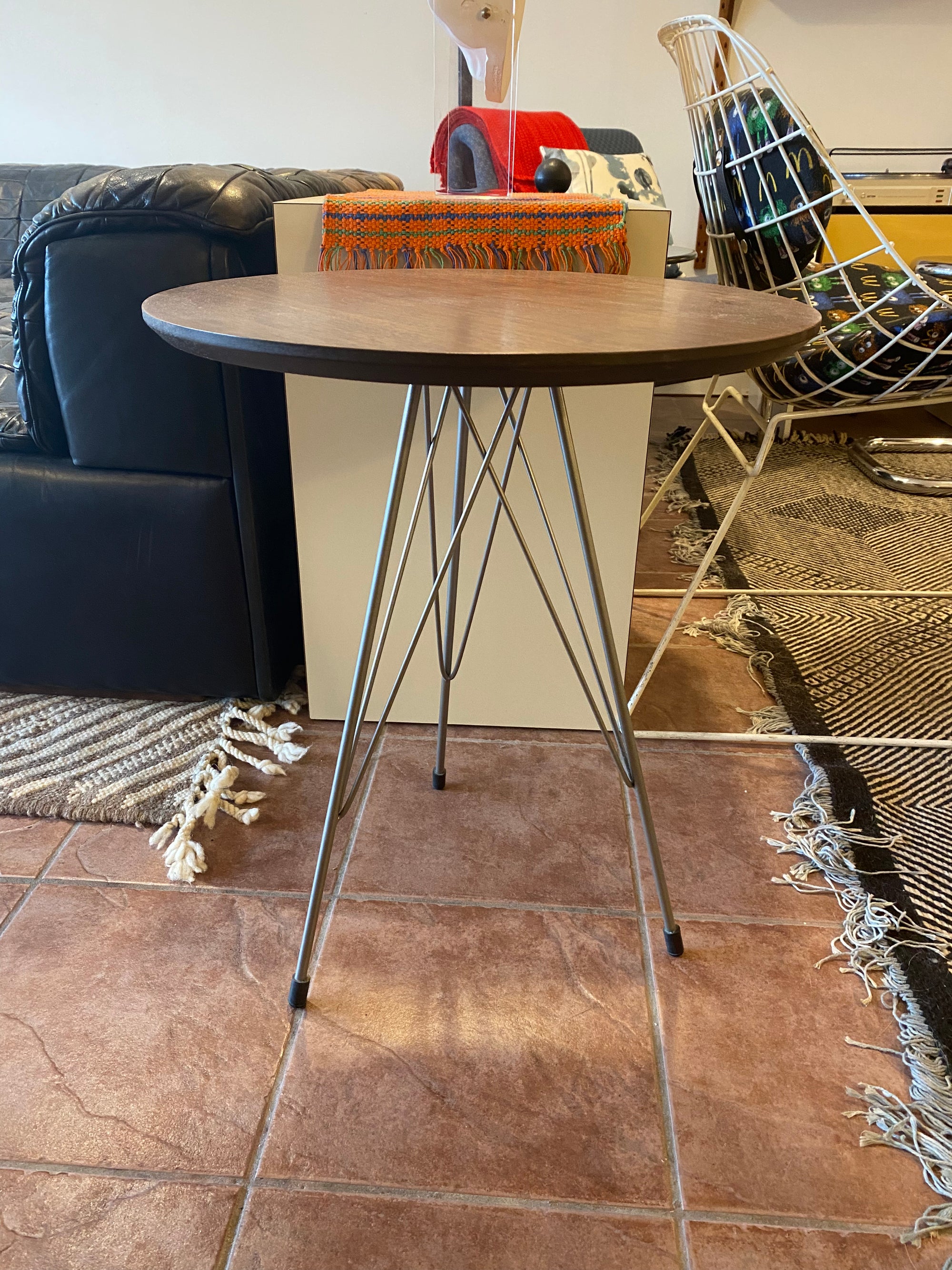 Douglas Coupland Hockey Night In Canada Side Table in Walnut