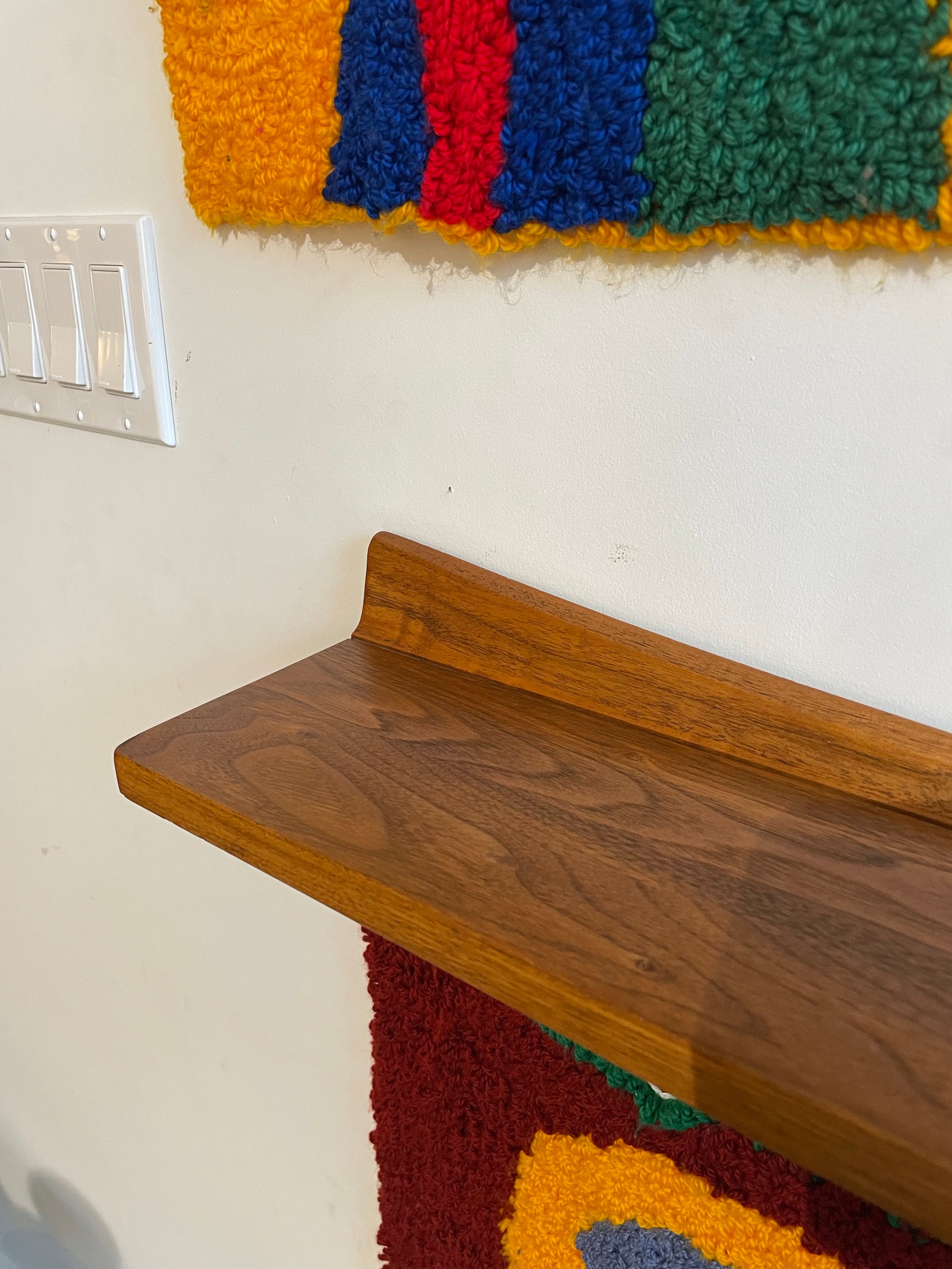 Walnut Shelf w/ Swing Drawer