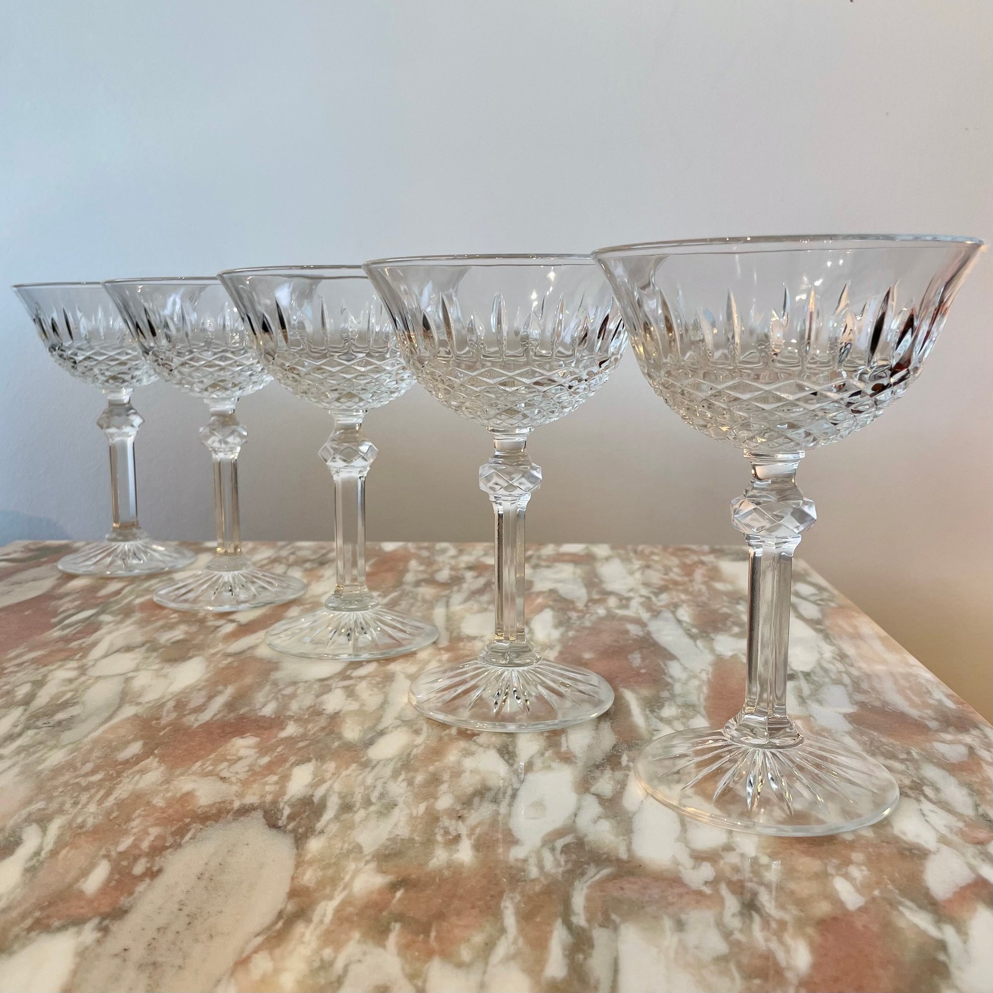 Cut Glass Champagne Glasses