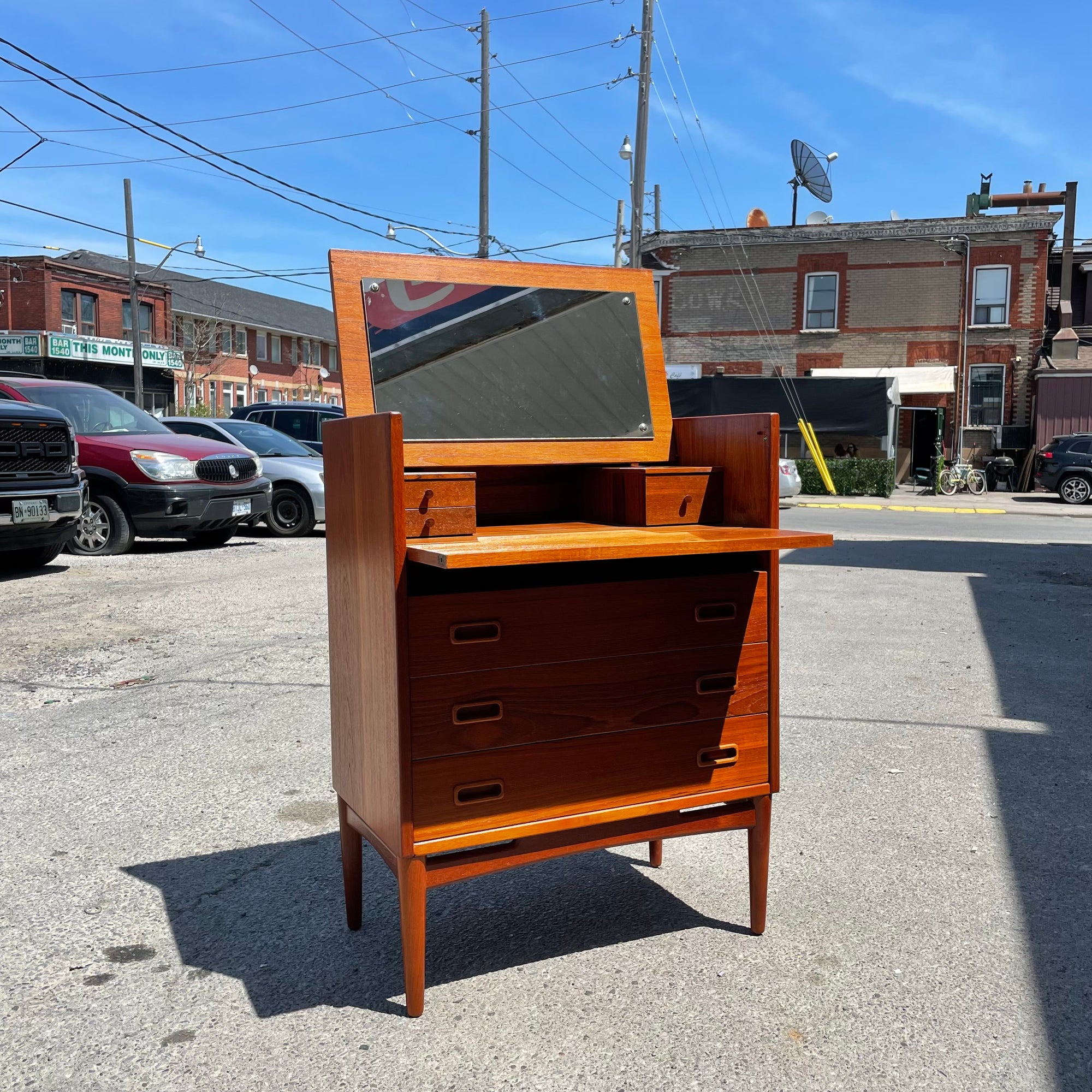 Arne Hovmand Olsen Teak Vanity Dresser