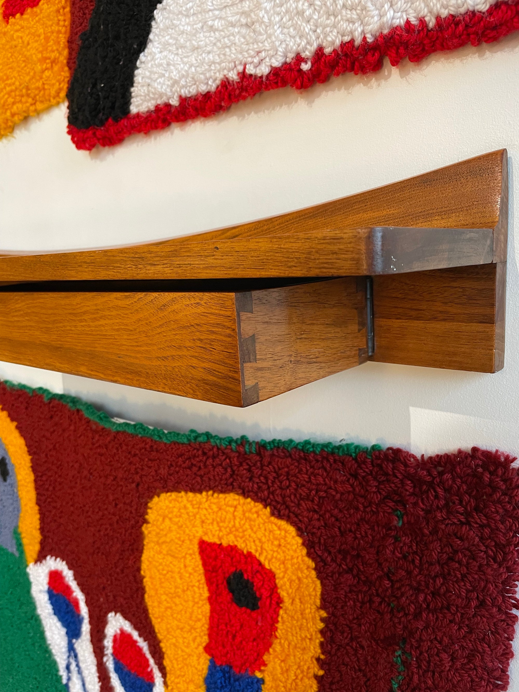 Walnut Shelf w/ Swing Drawer