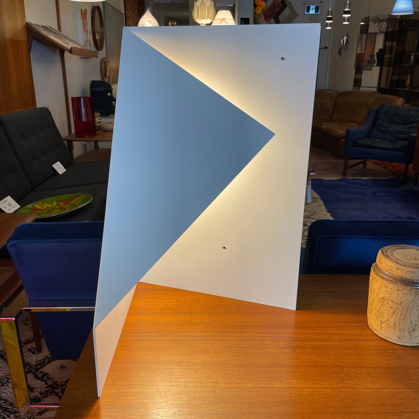 White Metal Origami Lamp