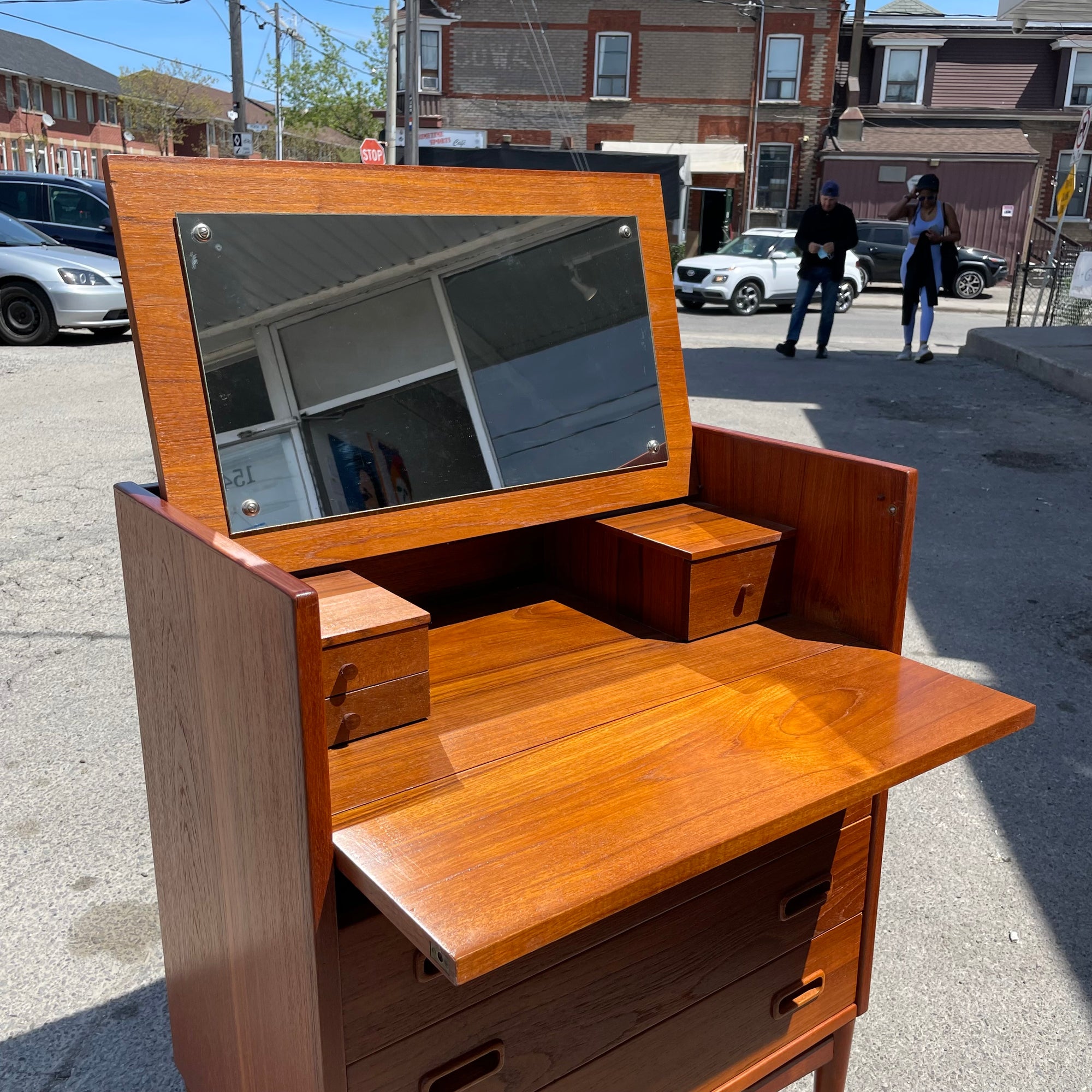 Arne Hovmand Olsen Teak Vanity Dresser