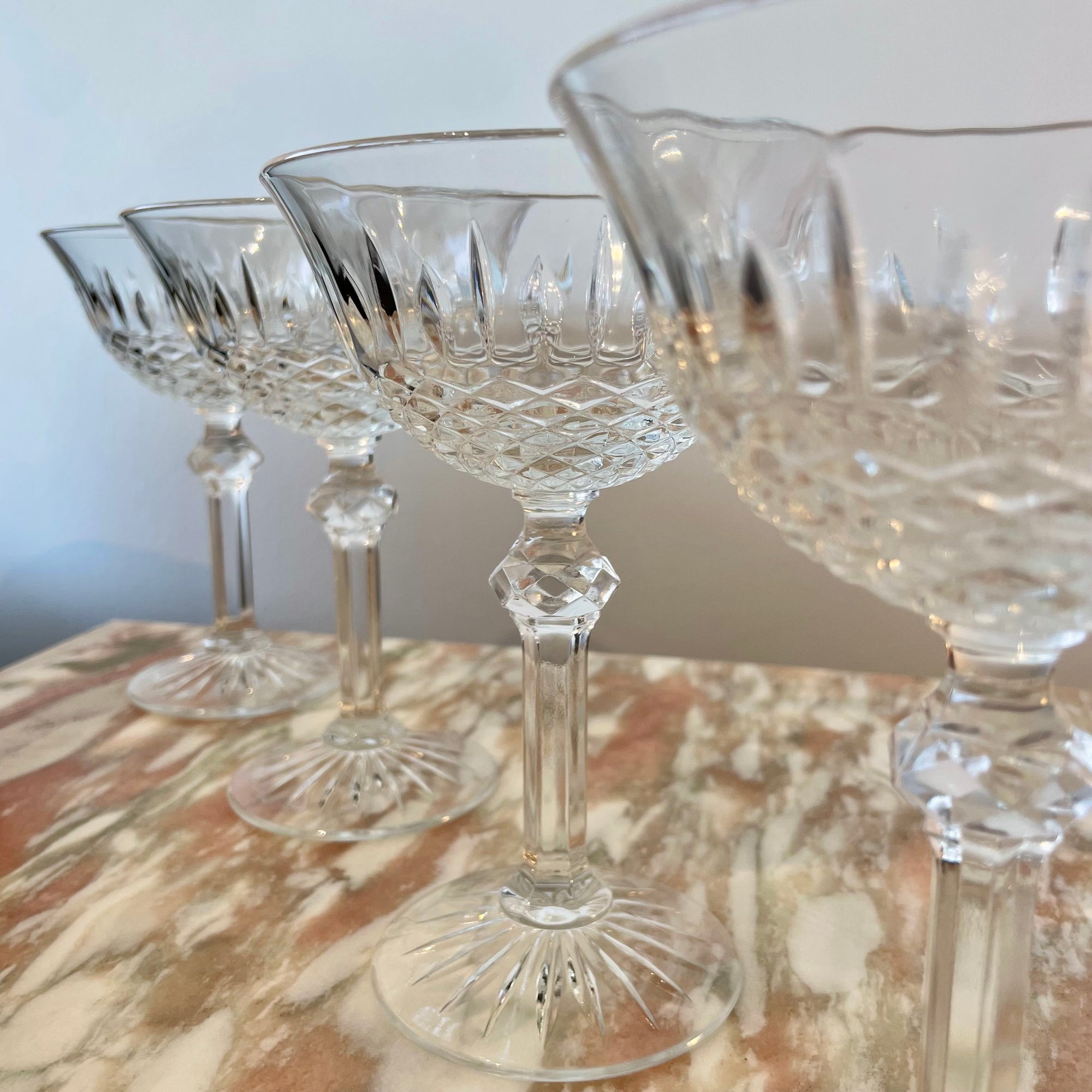 Cut Glass Champagne Glasses