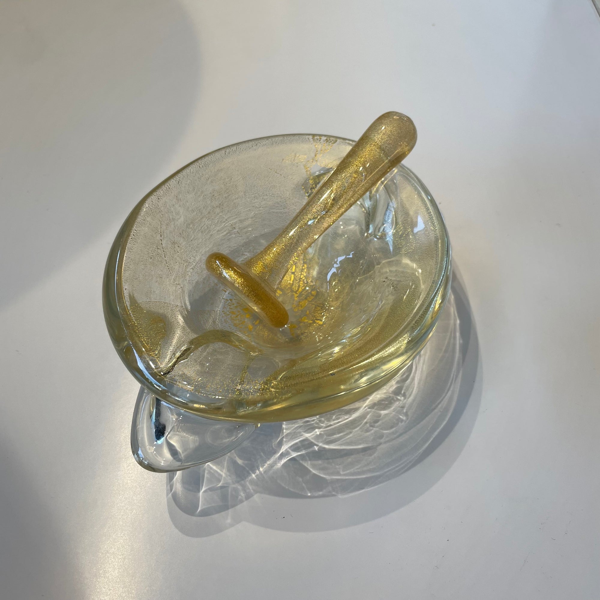 Murano Gold Flake Mortar & Pestle