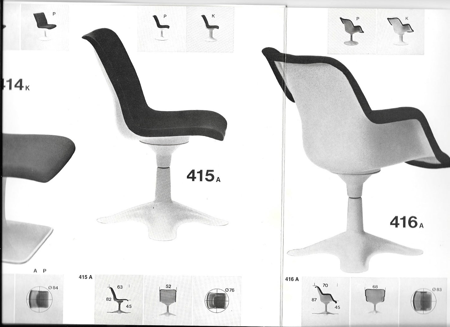 Yrjö Kukkapuro 415 Swivel Chair