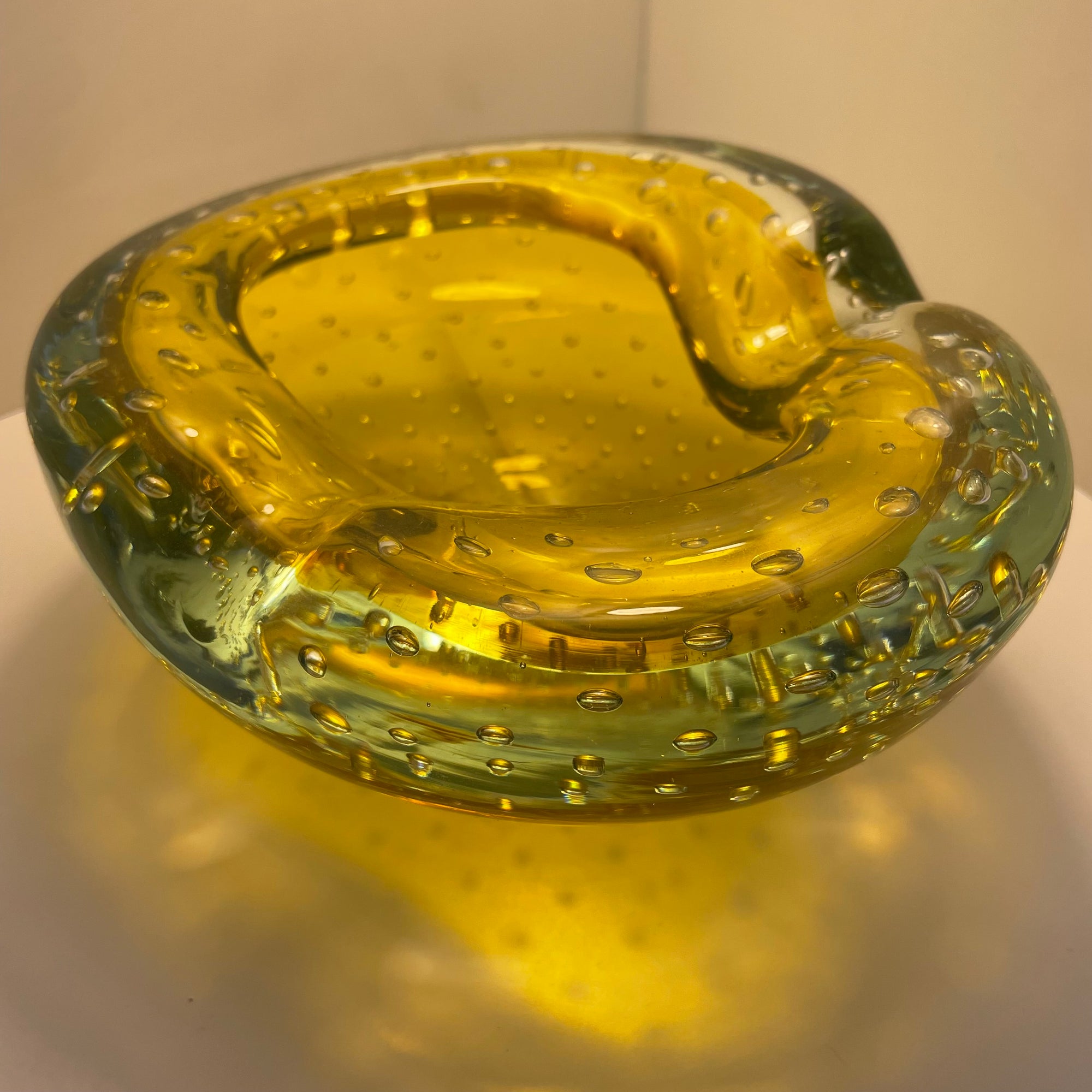 Yellow Murano Bullicante Ashtray