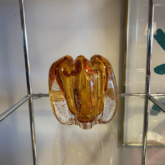 Amber Art Glass Object