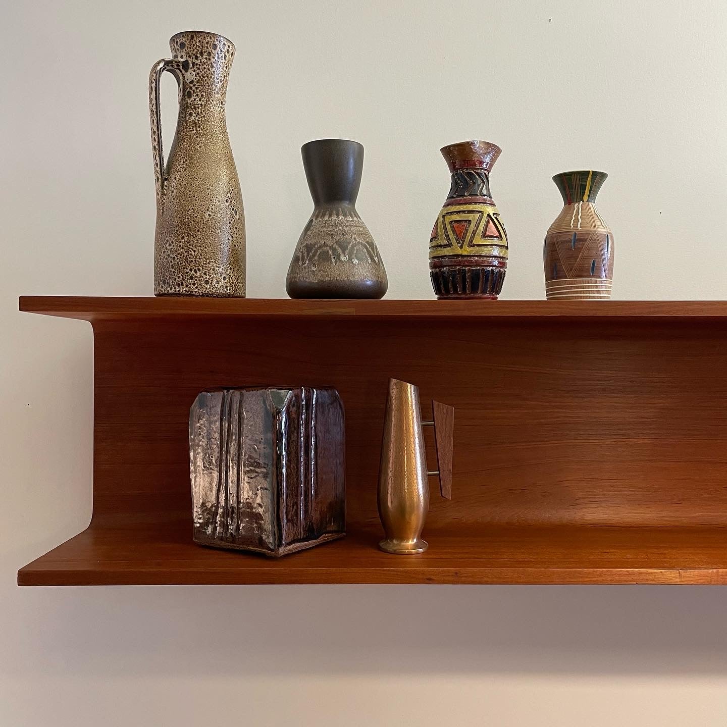 Danish Teak Bentwood Floating Shelf